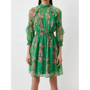 green emerald velvet dress Pinko Green Anficlea Tie-dye Tulle Midi Dress UK S